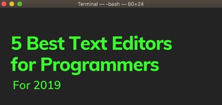 5 best text editors for programmers
