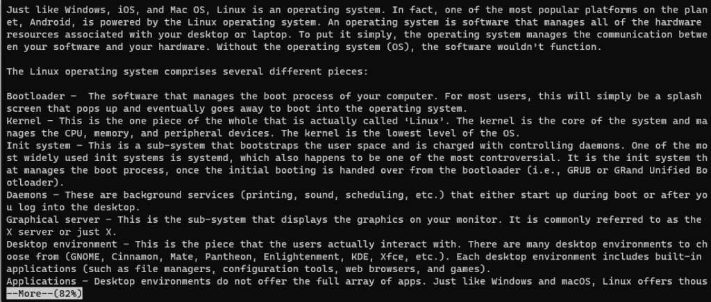 more Linux Command