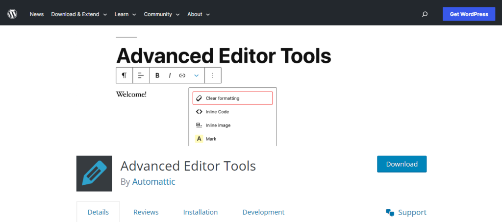 Advanced Editor Tools – WordPress plugin