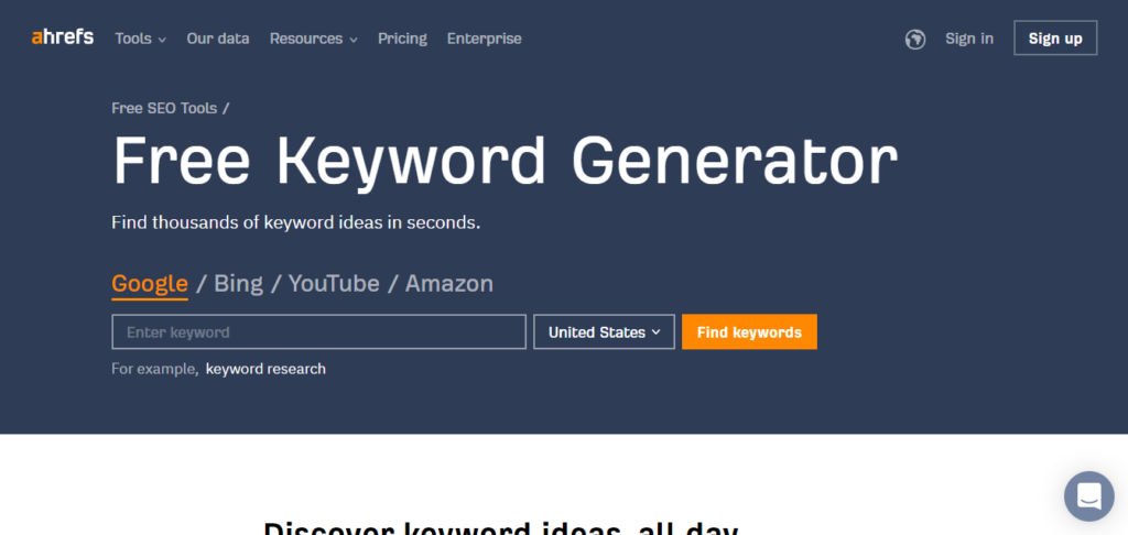 free keyword research tools