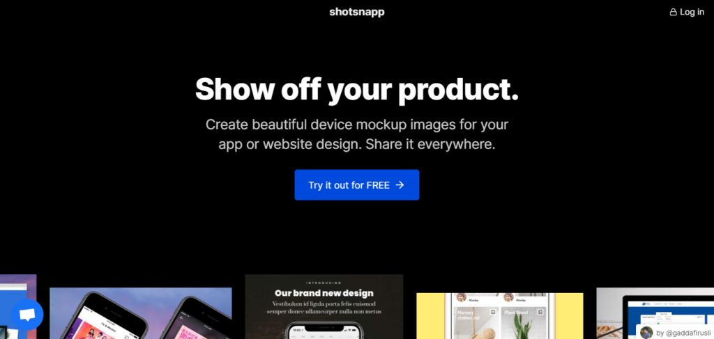 Shotsnapp design mockups