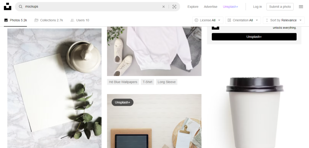 Unsplash Mockups