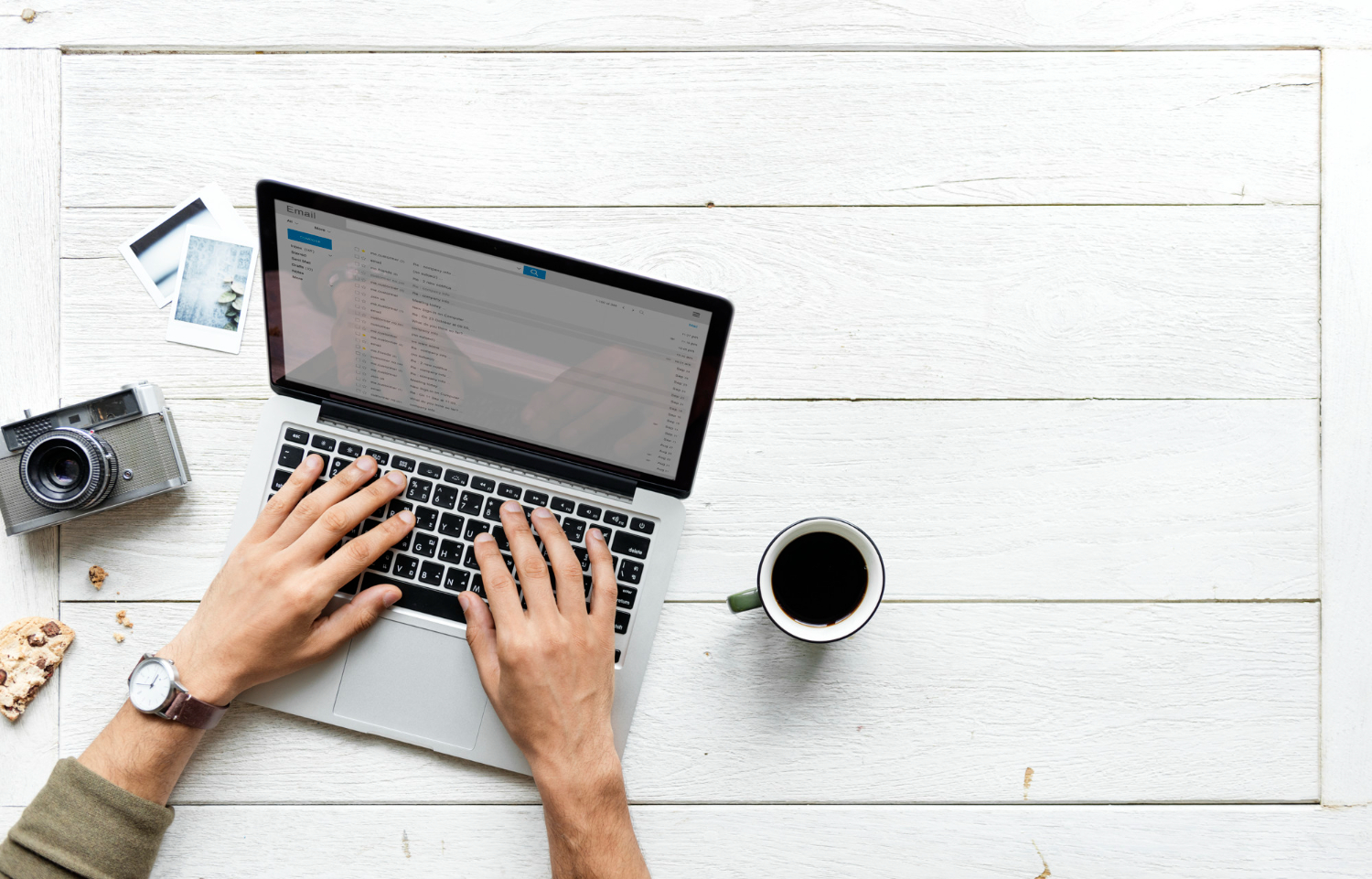 How to Revive Old Blog Content? Man laptop coffee
