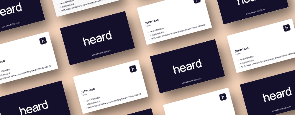 Business card mockup showcasing a sleek design with a minimalist aesthetic and clear typography for branding.